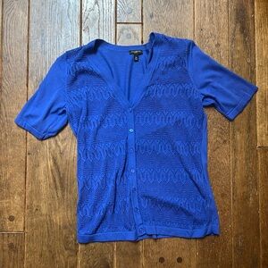 Women’s Talbots blue short sleeve sweater
